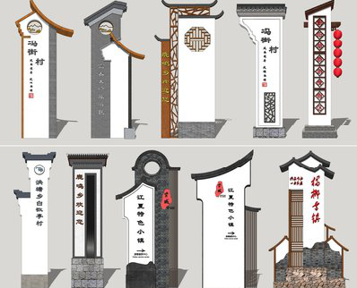 岳池美丽乡村标识标牌有哪些分类？